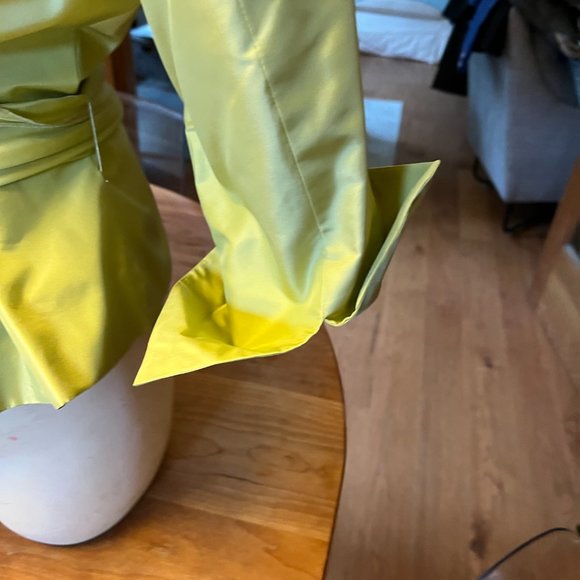 Renato Mucci Green Silk Cocktail Jacket S 42 V Neck and Wide Collar - Picture 2 of 14